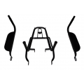 Багажник мопеда Alpha черный в сборе с боковыми подставками (крепл.уши)